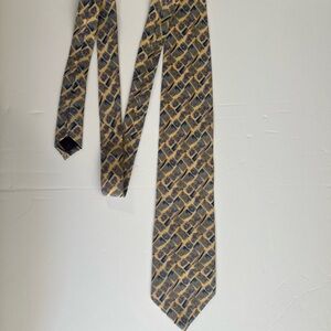 J. Garcia, Geometric‎ Patterned Tie in Yellow and Blue